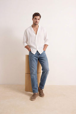 Mavi Straight Fit Esnek Kumas Kot Pantolon Jeans TMNSS26JE00001 - Trendyolmilla фото 6