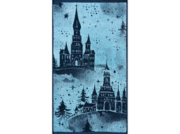 Полотенце махровое 6с103.412ж1 Зимняя сказка(джинс) 50х90см