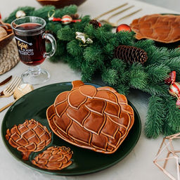 Тарелка плоская новогодняя Зимний лес, 20?17 см - Дорого внимание фото 3