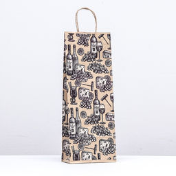 Цена за 25 шт. Пакет бумажный, крафт 80 г/м2 39 х 15 х 8 см Фуршет