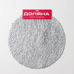 Набор салфеток сервировочных на стол Доляна Паутинка, d=38 см, 4 шт, цвет серебряный  фото 18
