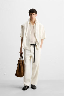 VISCOSE-JUTE TROUSERS
