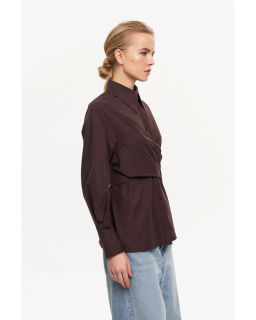 Рубашка THE VERY 2436 горький шоколад  фото 12