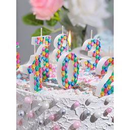 Свеча в торт на шпажке Калейдоскоп, цифра 4, 7 см - Simaland фото 6