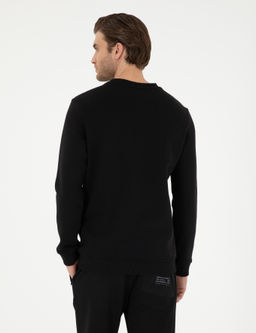 Siyah Regular Fit Sweatshirt - Pierre cardin фото 5