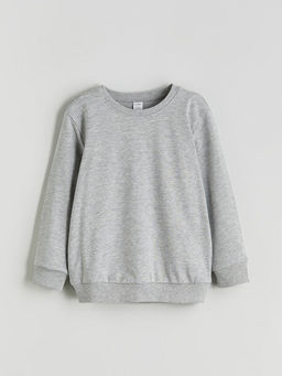 Bisiklet Yaka Basic Erkek ?ocuk Sweatshirt