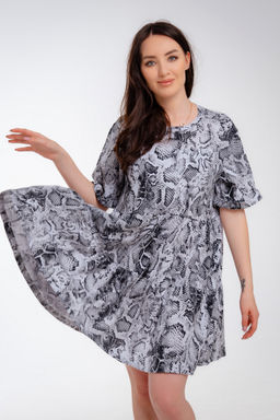 Платье женское из кулирки Бохо кобра макси