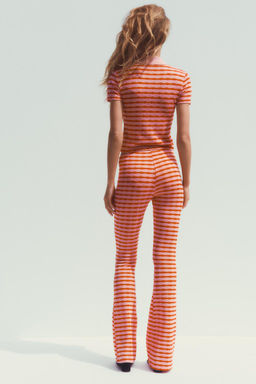 JACQUARD FLARE TROUSERS - Zara фото 4