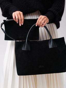 Замшевая сумка Iris DBR 31372 черный велюр фото 2