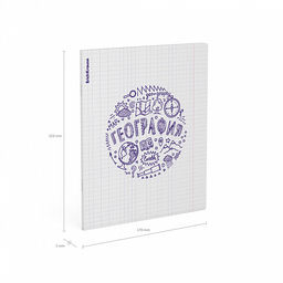 Цена за 5 шт. Тетрадь общая ученическая с пластиковой обложкой на скобе ErichKrause Chaos, География, 48 листов, клетка  фото 4