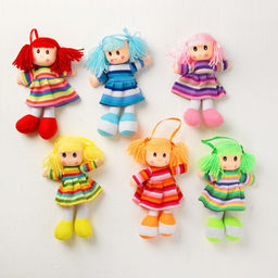 Мягкая игрушка Кукла, в вязаном платье, цвета МИКС - Simaland фото 3