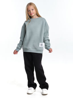 Джемпер для девочки школьный детская одежда с начесом хлопок 22-7320 мята - Mini maxi фото 3