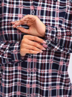 М380 Рубашка с длинным рукавом (темно-синий)