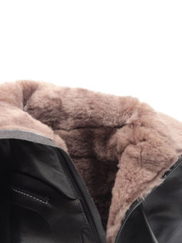 F130-020M BLACK Сапоги зимние женские (натуральная кожа, натуральный мех (полностью))