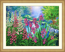 Набор для вышивания бисером ПАУТИНКА арт.Б-1493 Тихая заводь 38х28 см