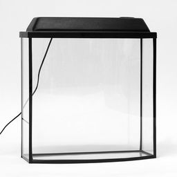 Аквариум Телевизор с крышкой, 40 литров, 46 х 20 х 44/49 см, чёрный