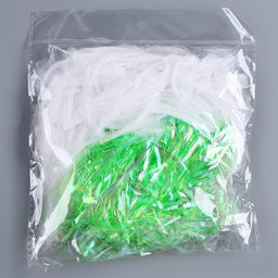 Набор для творчества и декора «Перья белые + наполнитель», зеленый