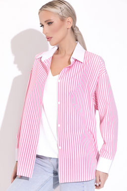 Рубашка Севилья (полоска/розовая) - Эльза фото 8