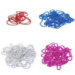 Цена за 2 шт. Бусы новогодние "Шарики D= 5мм" 1,55м однотонные (YW-901) цвет в ассортименте