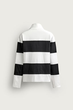 POLO RELAXED FIT RAYAS / Blanco / Marino - Zara фото 9