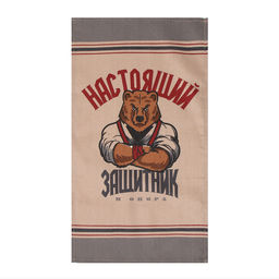 Кухонное полотенце Доляна. Настоящий защитник, 35?60 см, 100% хлопок, рогожка 160 г/м?