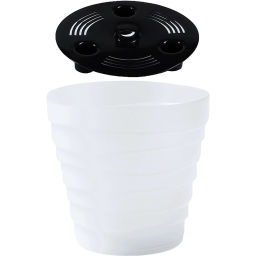 Кашпо для цветов пластиковое 3,5л d-19,7см "Бархан" Прозрачный