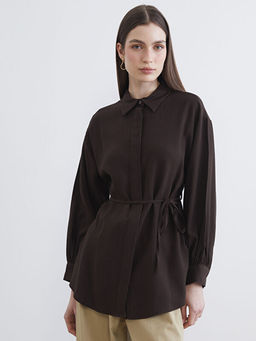 Beli Ku?akl? Dokulu Kad?n G?mlek Tunik