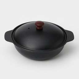 Жаровня, 2 л, d=24 см, с крышкой, чугун, чёрная