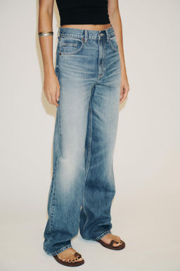 TRF WIDE-LEG HIGH-WAIST FULL-LENGTH JEANS - Zara фото 11