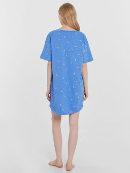 Сорочка ночная женская синяя с принтом - Mark formelle фото 3