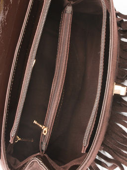 LACCOMA сумка АУ4888Ф-коричневый натуральная замша хлопок