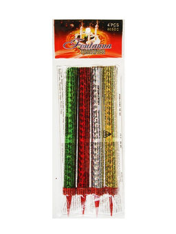 Свечи фонтаны в торт «Золотые искры», 4 шт., 17.5 см, горение 60 сек.