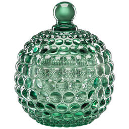 Горшочек д/меда 300 мл 11*11*13,5 см "Пузырьки" зеленый