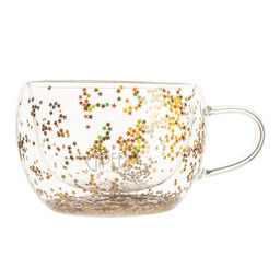 51293 GIPFEL Набор из 2 чашек CHRISTMAS STAR 250 мл с двойными стенками, с декоративным наполнителем. Материал: боросиликатное стекло, ПЭТ.  фото 3