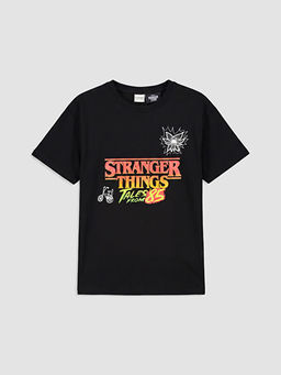 Stranger Things Bask?l? Erkek ?ocuk Ti??rt