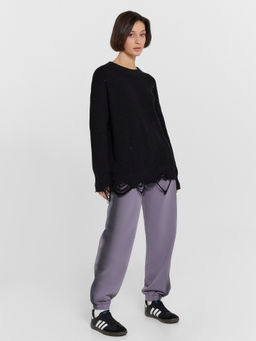 Брюки джоггеры женские серые с обработкой эйсид ACID WASH серый 182531 - Mark formelle фото 3