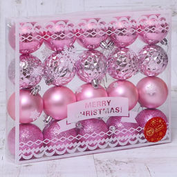 Ёлочные игрушки Нобиле, шары новогодние, d=6 см, набор 20 шт., розовый - Зимнее волшебство фото 2