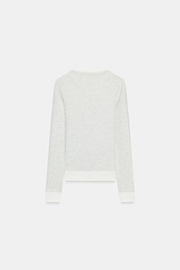 CAMISETA DOBLE CONTRASTE / Gris vigor? - Zara фото 8