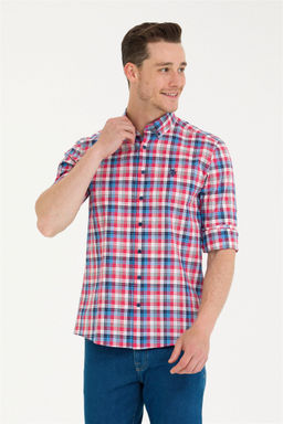 U. S. Polo Assn Мужская красная рубашка в клетку - U.s. polo assn фото 10