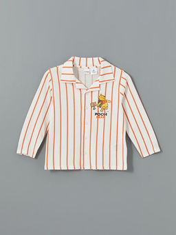 Polo Yaka Winnie the Pooh Bask?l? Erkek ?ocuk Pijama Tak?m?