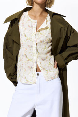 Blusa en mezcla de lino - H&m фото 13