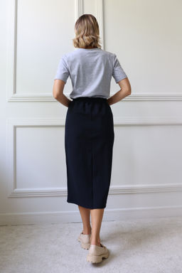 Юбка миди из трикотажа с разрезом - Looklikecat фото 3