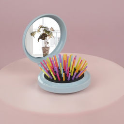 Расчёска массажная Плюшевые милости, складная, с зеркалом, d=7.5 см, МИКС - Qf фото 6