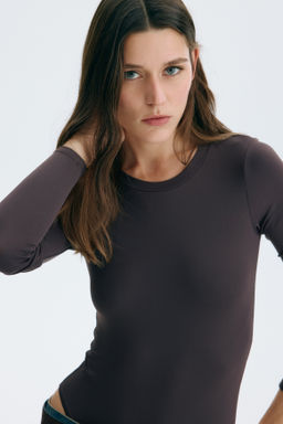 Body de manga larga en microfibra - H&m фото 5