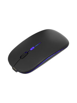 Мышь MB-2.4 беспроводная, оптическая, подсветка, 1600 dpi, USB+BT, чёрная