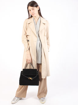 LACCOMA сумка Y2390-1F-черный натуральная замша, натуральная кожа полиэстер  фото 2