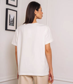 Футболка #1S600, экрю