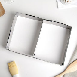 Форма для выкладки и выпечки с регулировкой размера, 18.5×28 - 34×54 см, h=5 см, серебристая