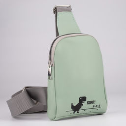 Сумка через плечо ROAR Динозавр на молнии, цвет мятный - NAZAMOK KIDS фото 3