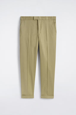 PANTAL?N DE LINO Y ALGOD?N SLIM FIT STRAIGHT LEG